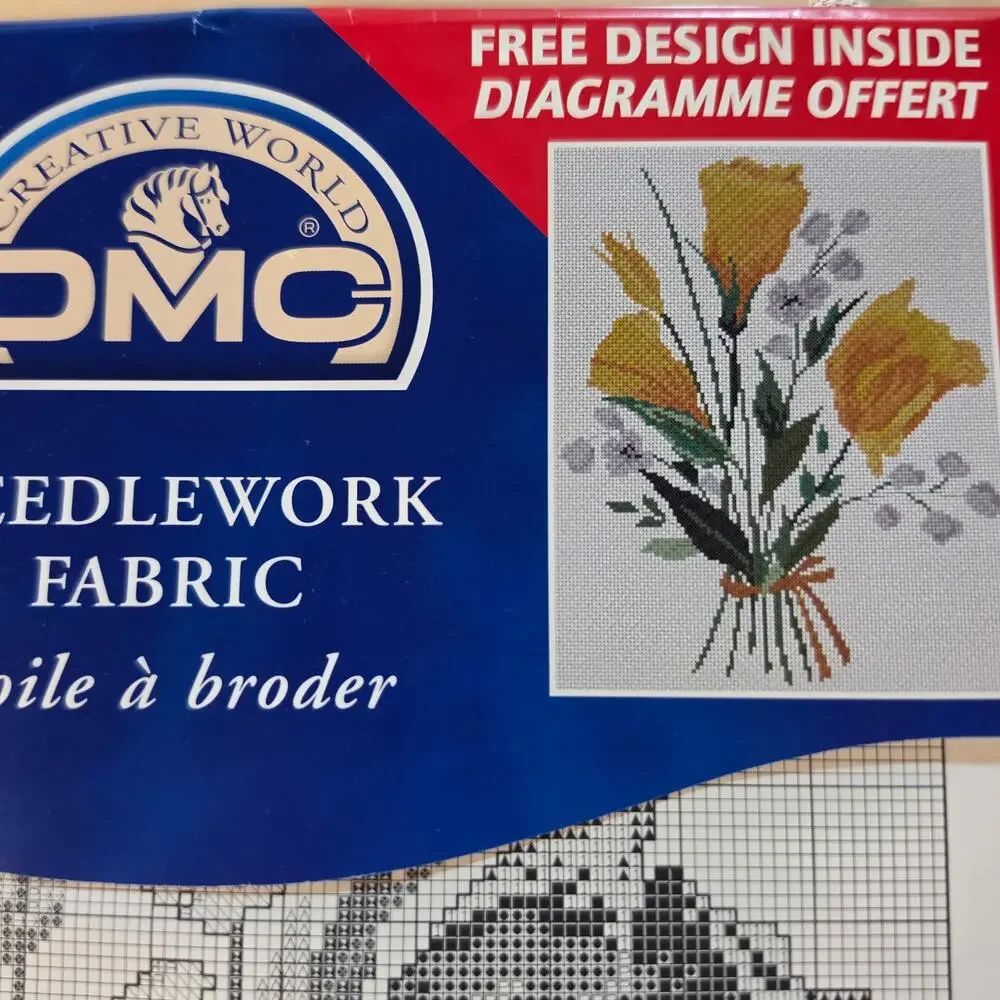 DMC 14 Count Aida Fabric Extra Large Cream 20x30 Cross Stitch Toile a Broder